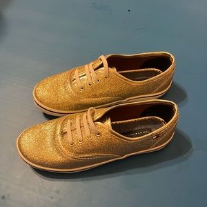 Tommy Hilfiger Mona Lace Gold Glitter size: youth 2